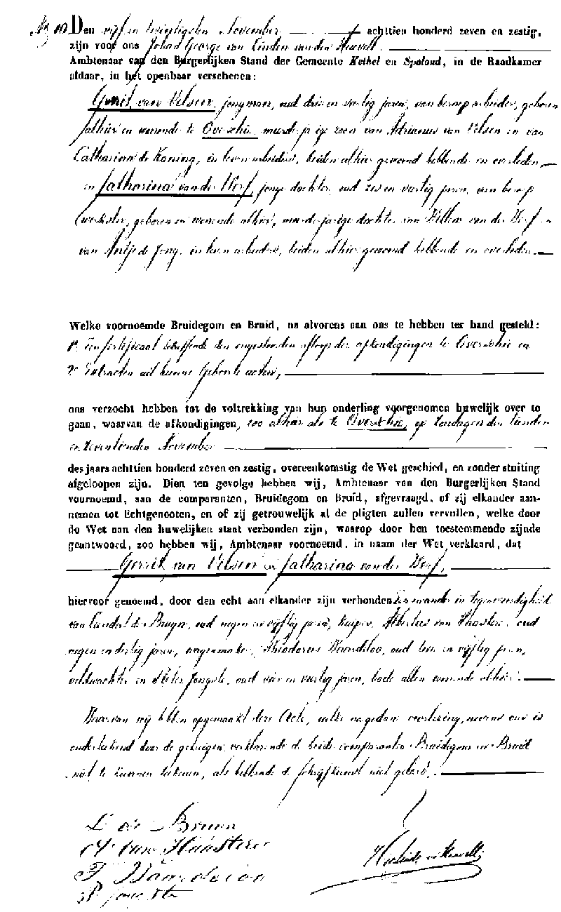 18671125 huw akte 10 Gerrit v Velsen - Catharina vd Werf